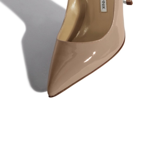 Dark Blush Patent Leather Pointed Toe Pumps - Picture 2 of 3